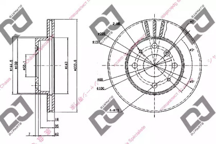 Тормозной диск DJ PARTS BD1554